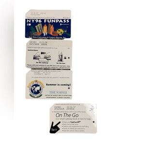 Set Of Four Collectible New York City MetroCards